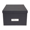 Storage box with lid cardboard grey