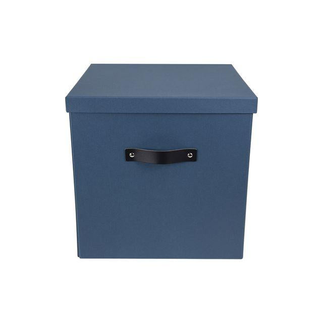 Storage box with lid cardboard box large blue