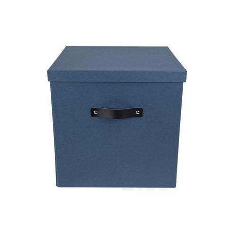 Storage box with lid cardboard box large blue