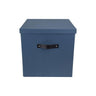 Storage box with lid cardboard box large blue