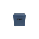 Storage box with lid cardboard box large blue