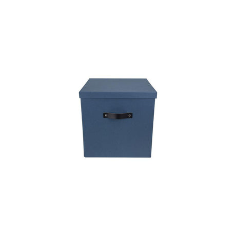 Storage box with lid cardboard box large blue