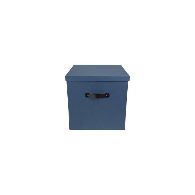 Storage box with lid cardboard box large blue