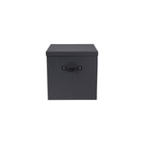 Storage box with lid cardboard box large grey