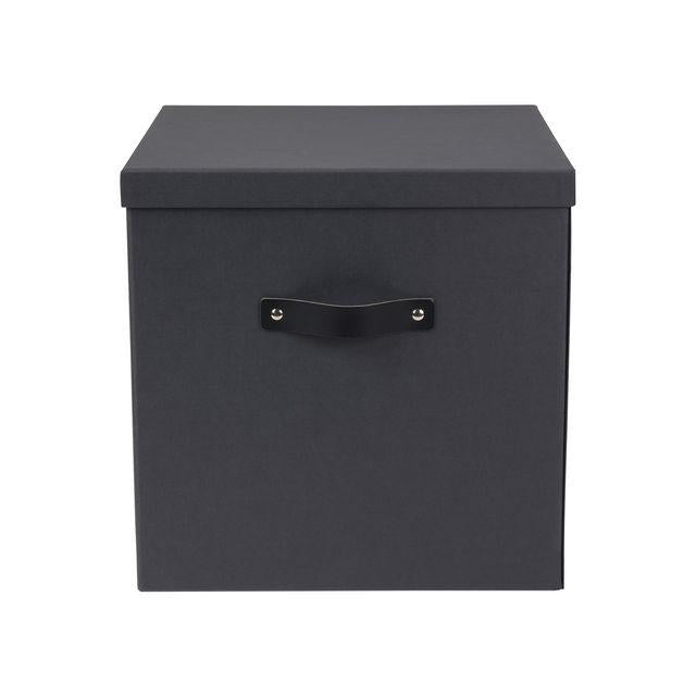 Storage box with lid cardboard box large grey