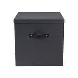 Storage box with lid cardboard box large grey