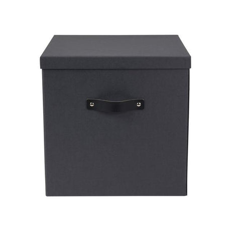 Storage box with lid cardboard box large grey
