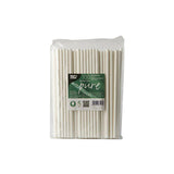 Straws PURE paper 6mmx20cm white 100/pack
