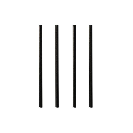 Straws PURE paper 8mmx21cm black 100/pack