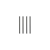 Straws PURE paper 8mmx21cm black 100/pack