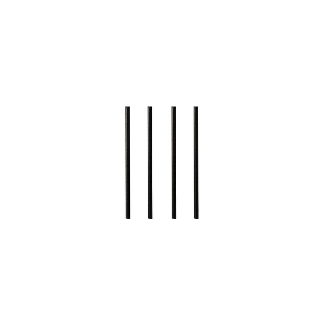 Straws PURE paper 8mmx21cm black 100/pack