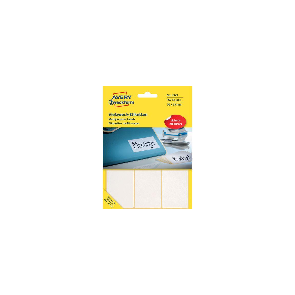 Label AVERY handwritten 76x39mm 192/fp