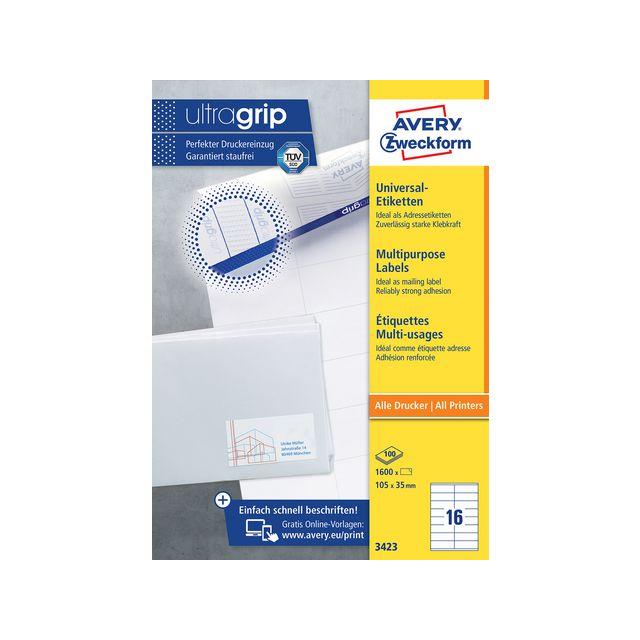 Label AVERY 105x35mm 1600/fp