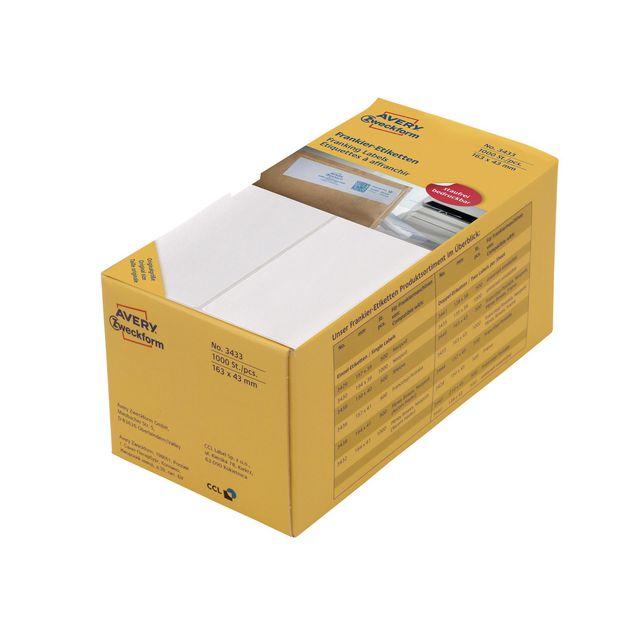 Label AVERY franking 163x43 1000/pc