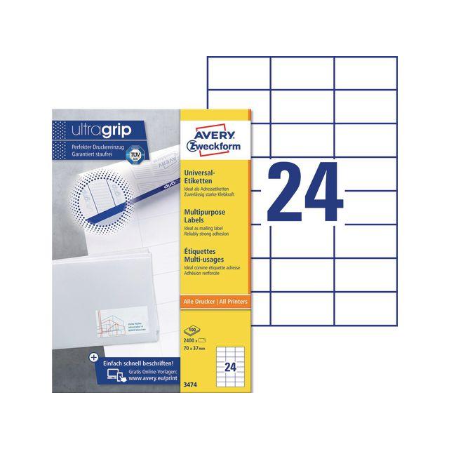 Label AVERY 70x37mm 2400/pc