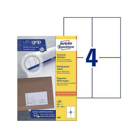 Label AVERY 105x148mm 400/pack