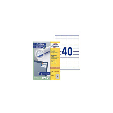 Label AVERY 48,5x25,4mm 4000/fp