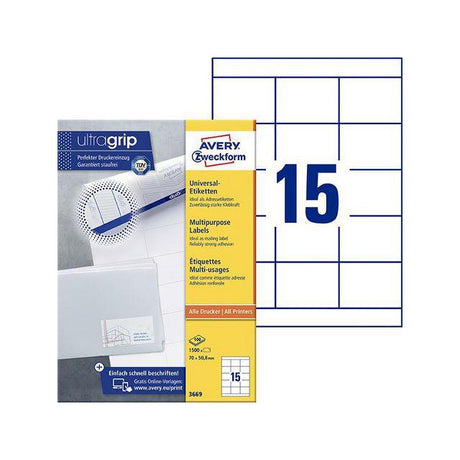 Label AVERY 70x50,8mm 1500/pc