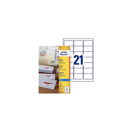 Label AVERY QD 63,5x38,1mm 525/fp