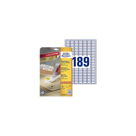 Label AVERY avtagb 25,4x10mm 4725/fp