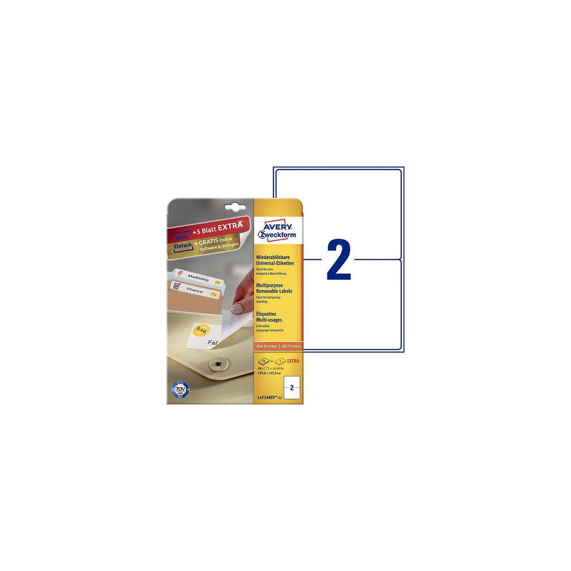 Label AVERY avtagb 199,6x143,5mm 60/pc