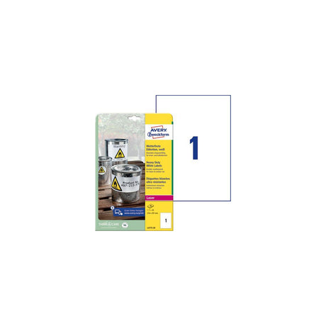 Label AVERY Durable 210x297mm 20/pc