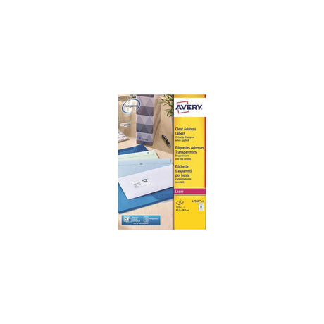 Label AVERY 63,5x38,1mm transp 525/fp