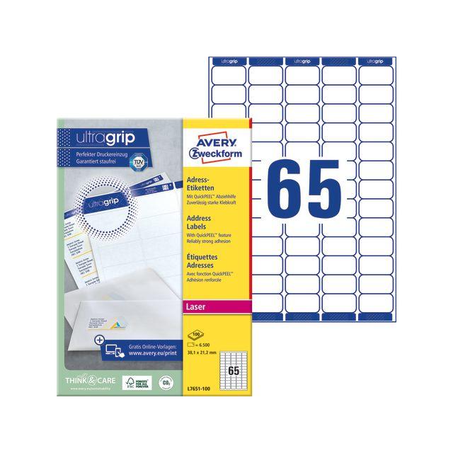 Label AVERY QP 38,1x21,2mm 6500/fp