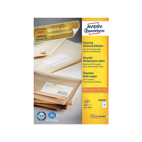 Label AVERY recycled 105x48 1200/pc