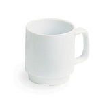 Coffee mug with ear porcelain 26cl white 6/pc