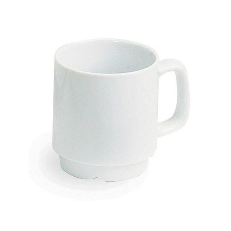 Coffee mug with ear porcelain 26cl white 6/pc