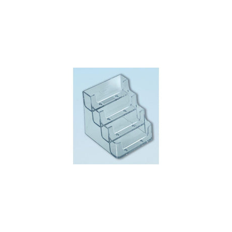 Business card holder 4 compartments transparent