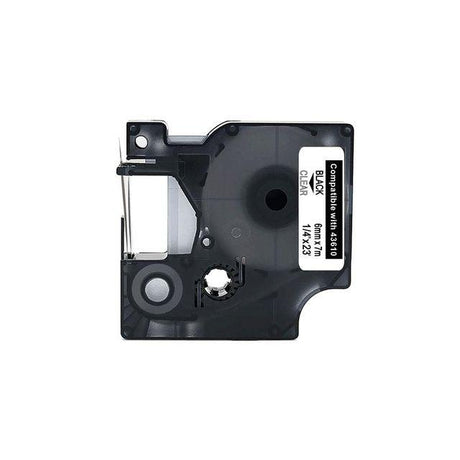 Tape 6mm black on clear