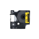 Tape 6mm black on yellow