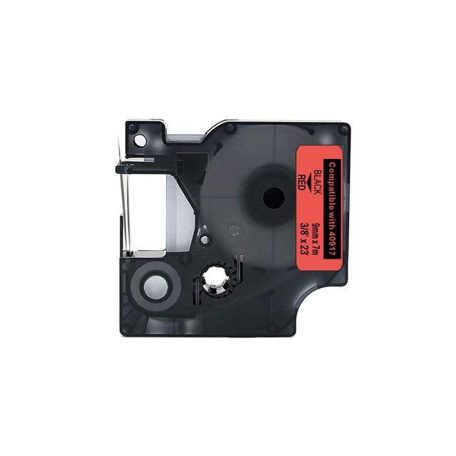 Tape 9mm black on red