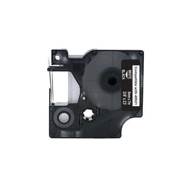 Tape 9mm white on black