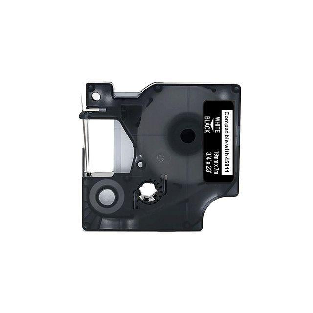 Tape 19mm white on black