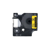 Tape 24mm black on yellow