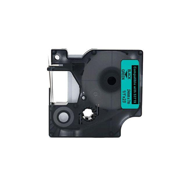 Tape 24mm black on green