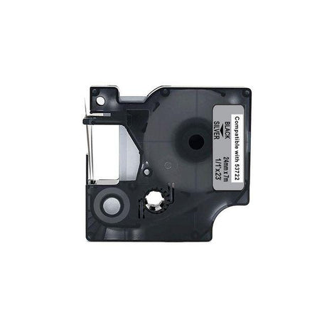 Tape 24mm black on silver