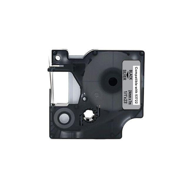 Tape 24mm black on silver