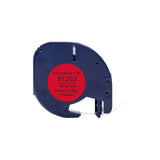 Tape plastic 12mmx4m black on red