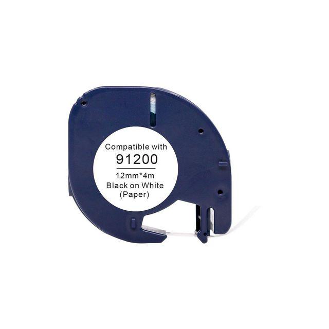 Tape paper 12mmx4m black on white