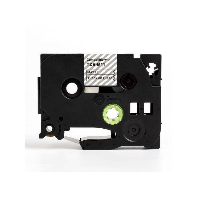 Tape 6mm TZe-M11 M-black on clear