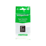 Tape TZe-315 6mm white on black
