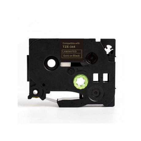 Tape 18mm TZe-344 gold on black
