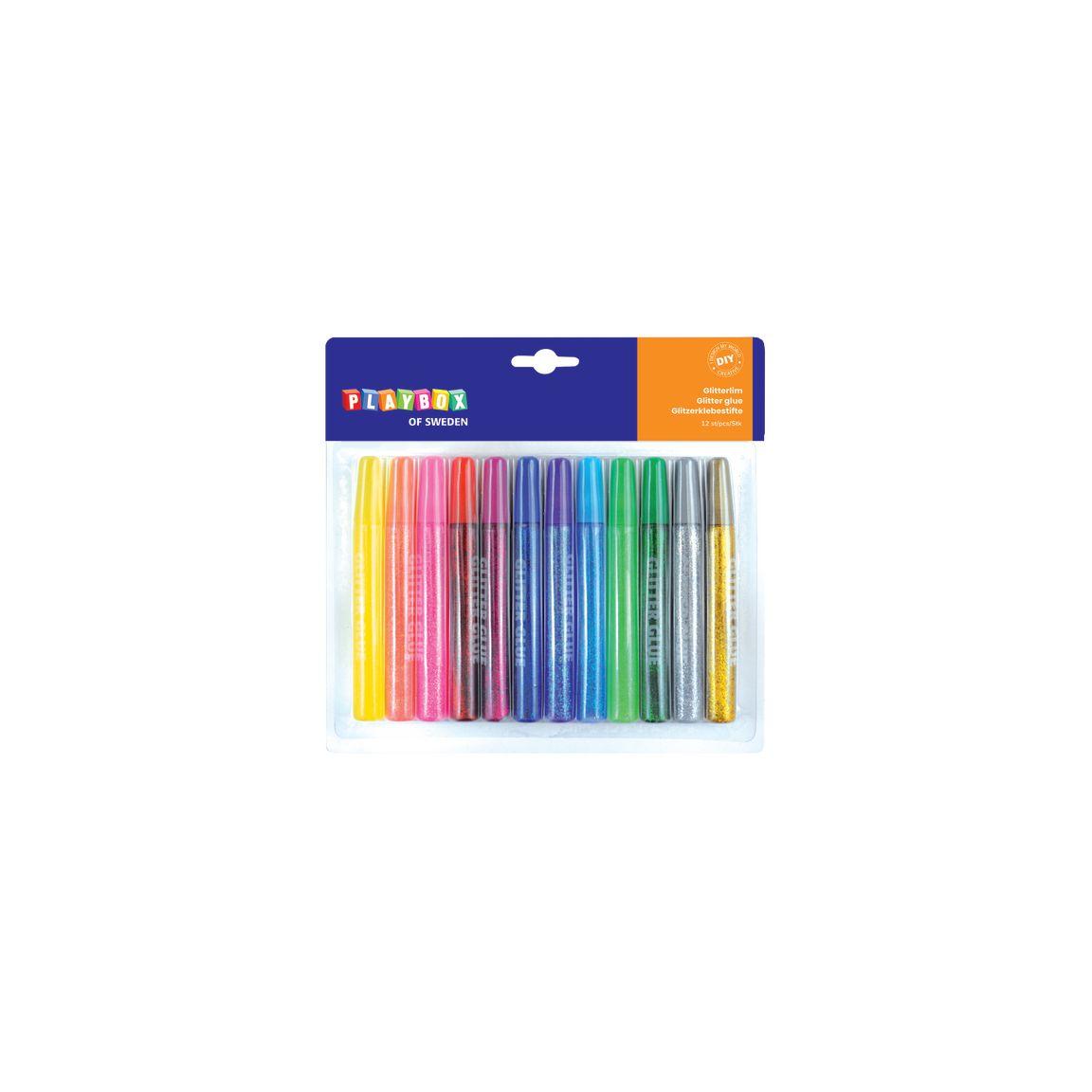 Glitter glue 12 colours