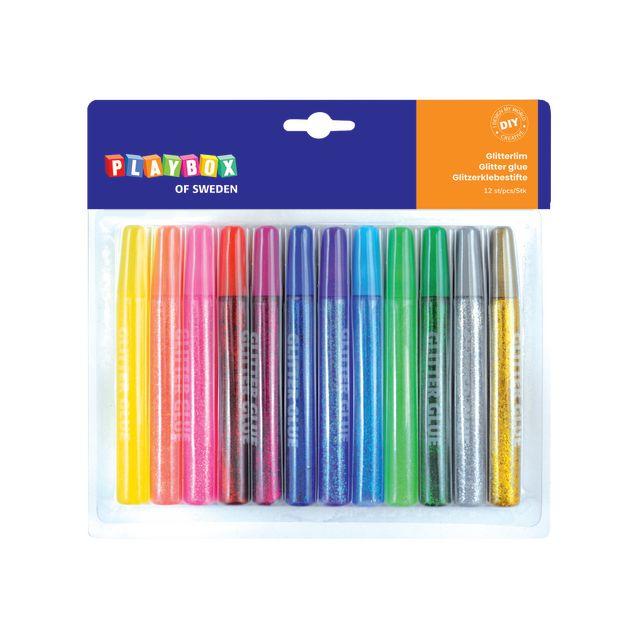 Glitter glue 12 colours