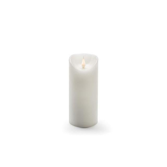 Wax candle warm white LED 7,6x17,8cm