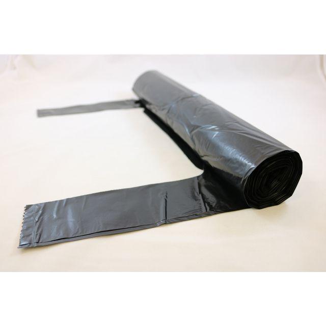 Plastic bag tie LD 125L 40my black 10/rl